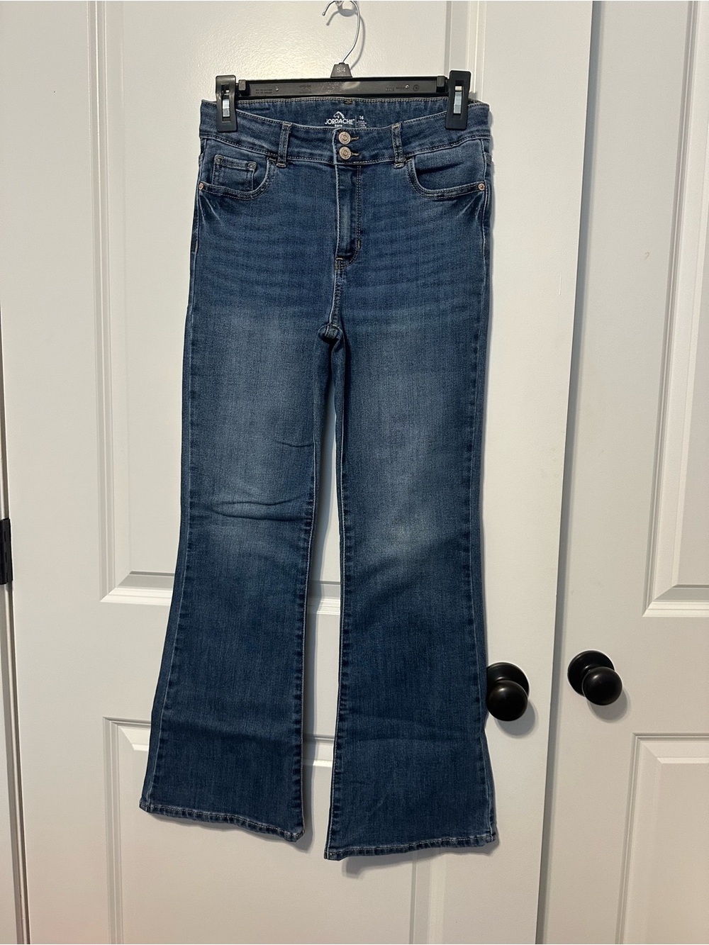 Jordache Dark Blue Flare Jeans girls size 16